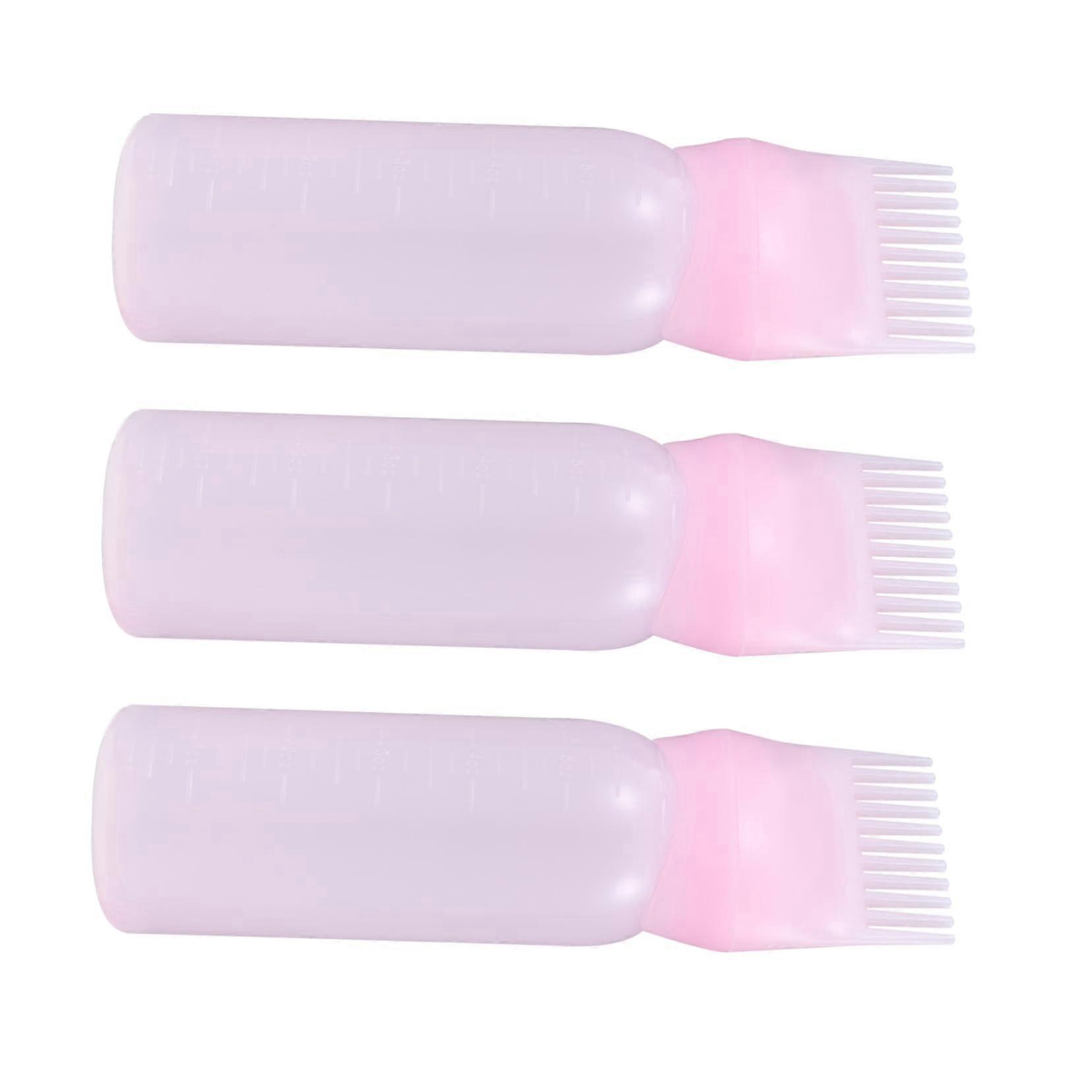Hair Dye Applicator Bottle Set with Comb Tip for Precise Root Coloring and Easy Clean