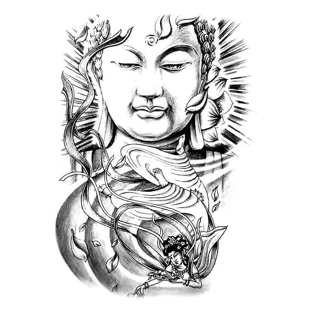 Waterproof Temporary Tattoos Full Back and Arm Sleeves Fast Easy Application