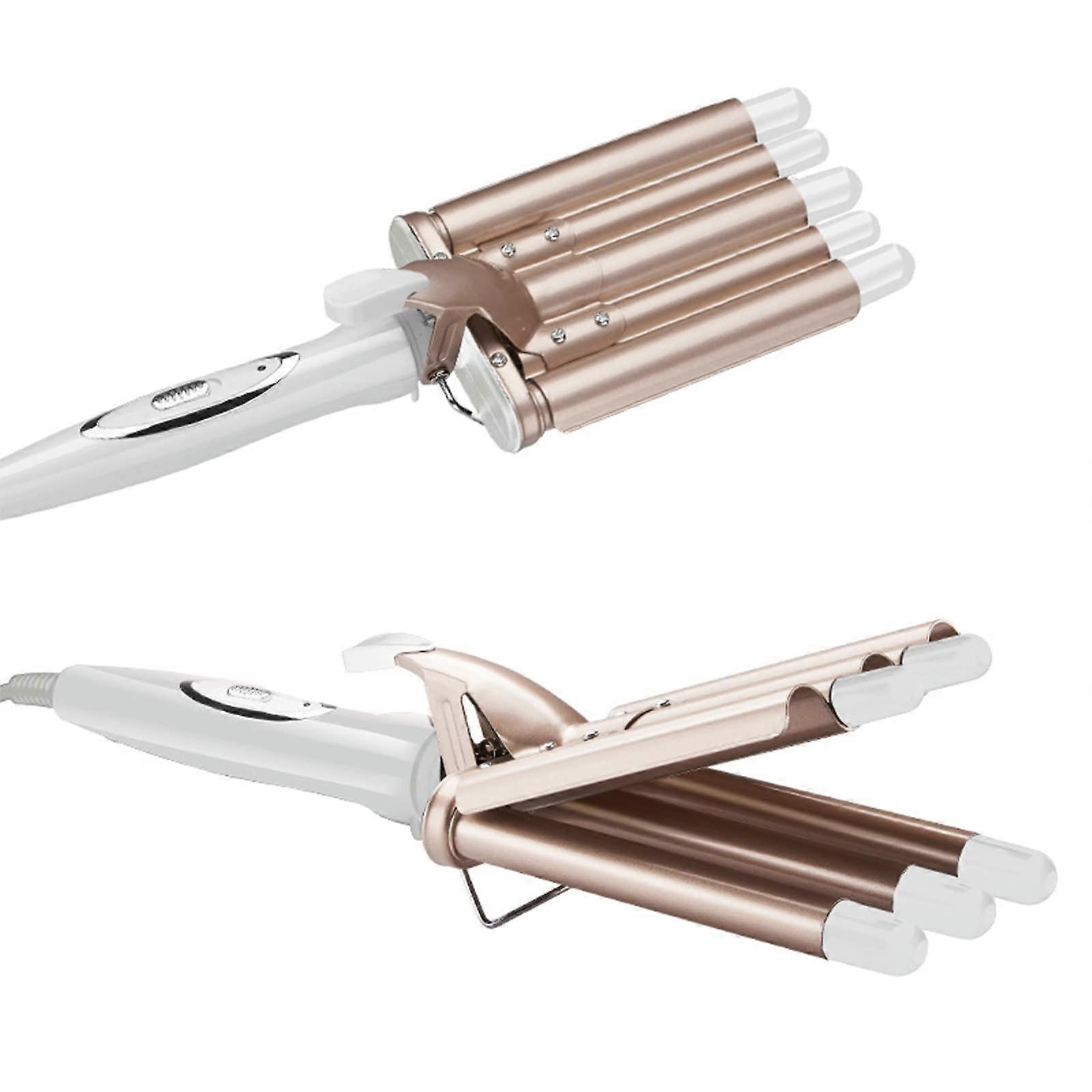 Five Tube Egg Roll Curling Wand with Adjustable Temperature Control