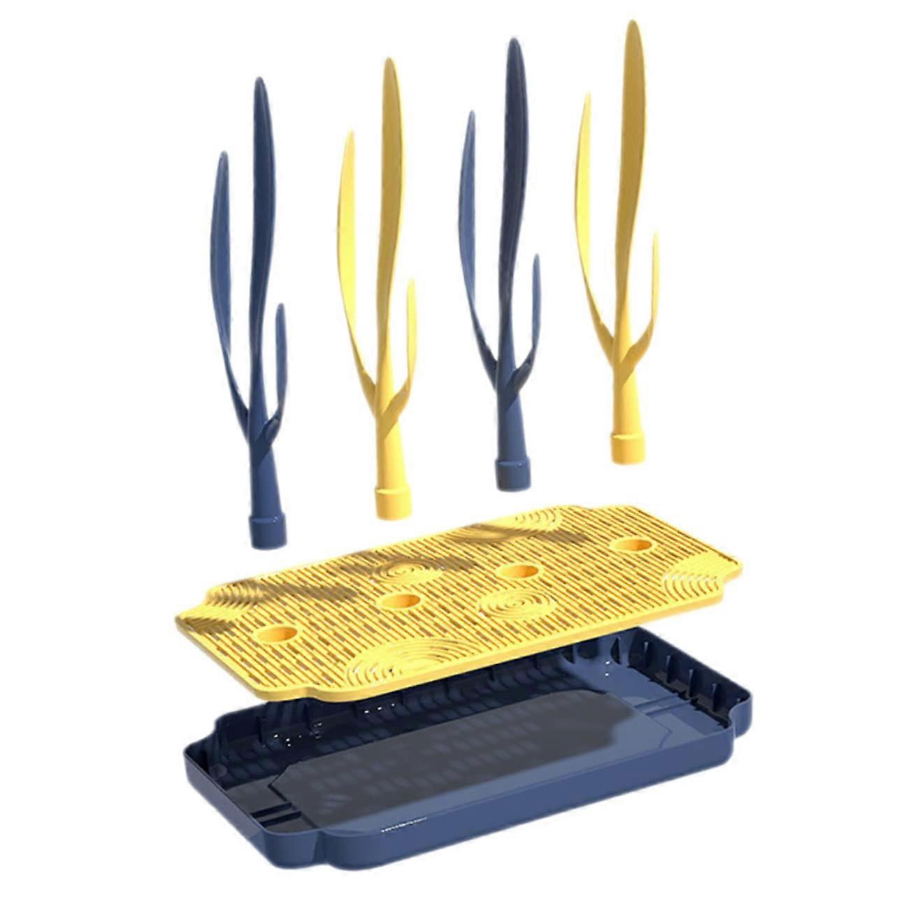 Travel Bottle Drying Rack with Scratch Holder and MultiBottle Capacity for Cups and Mugs