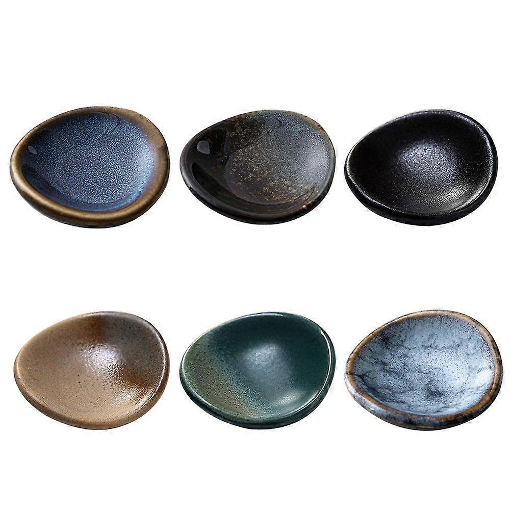 6Pcs Creative Chopstick Rest Adornments Elegant Ceramic Chopsticks Racks