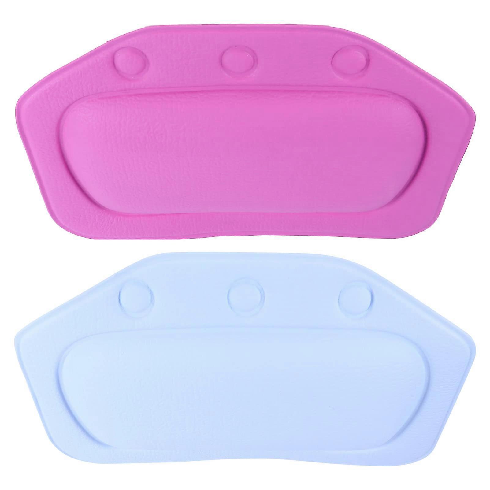 Luxury Bathtub Pillow with Ergonomic Neck Support and Secure Suction Cups, 2 Pack