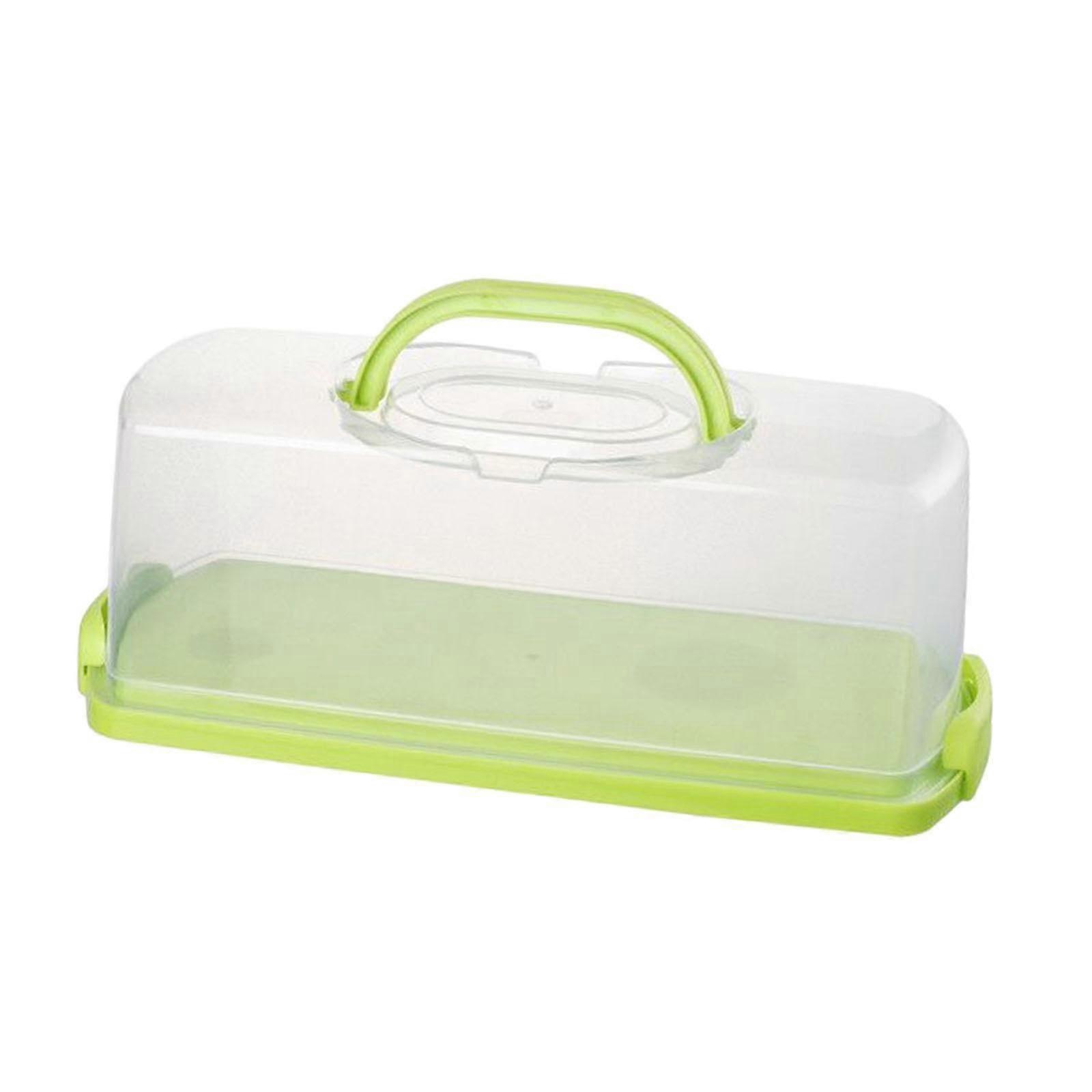 Bread Storage Container with Handle Keeps Bread Fresh EcoFriendly Loaf Cake Keeper Green