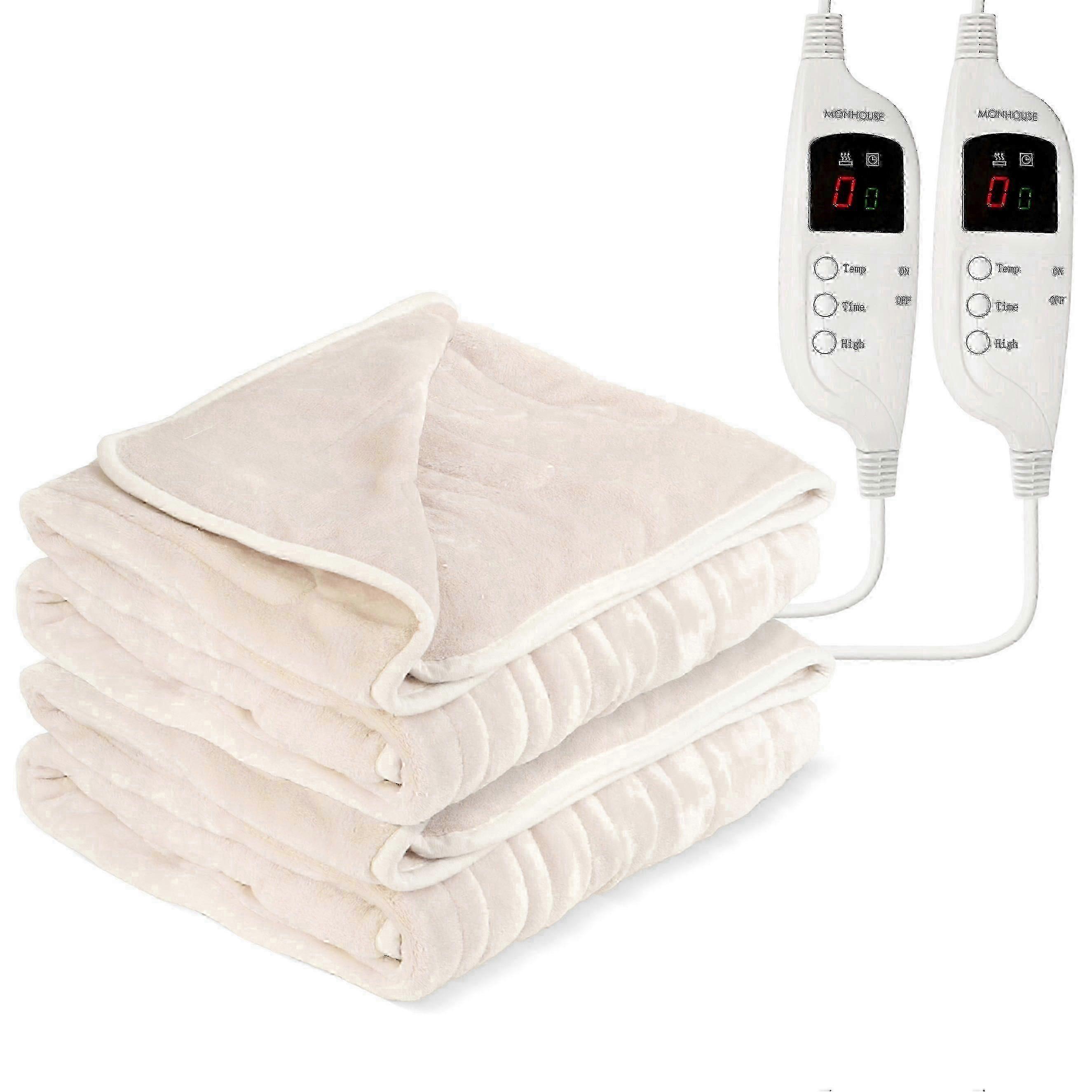 Electric Blanket Heated Throw Digital Controller 9 Hour Timer 9 Heat Settings - British 3 Pin Plug - JA