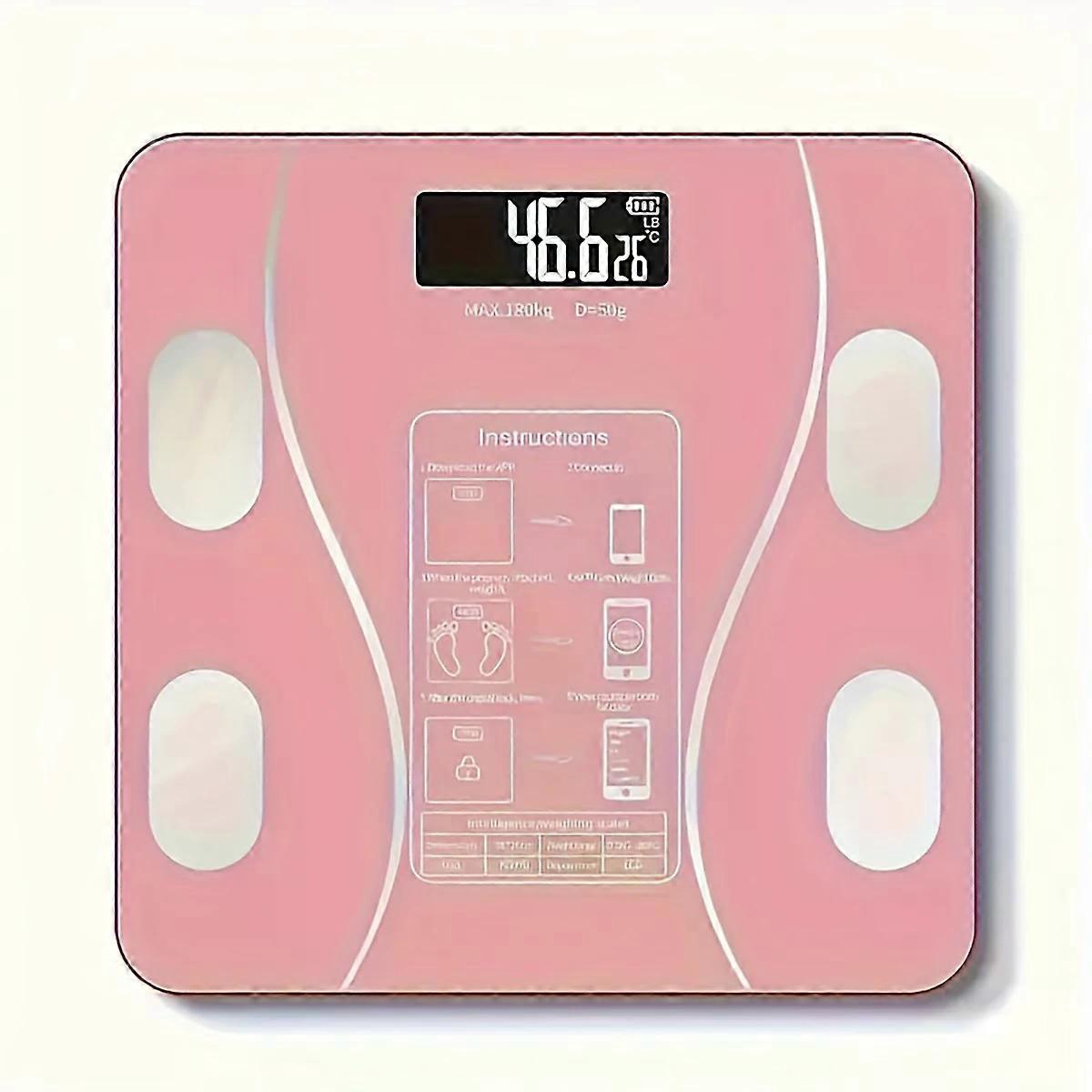 Portable weighing scale, high-precision digital bathroom scale, household scale, LCD display.