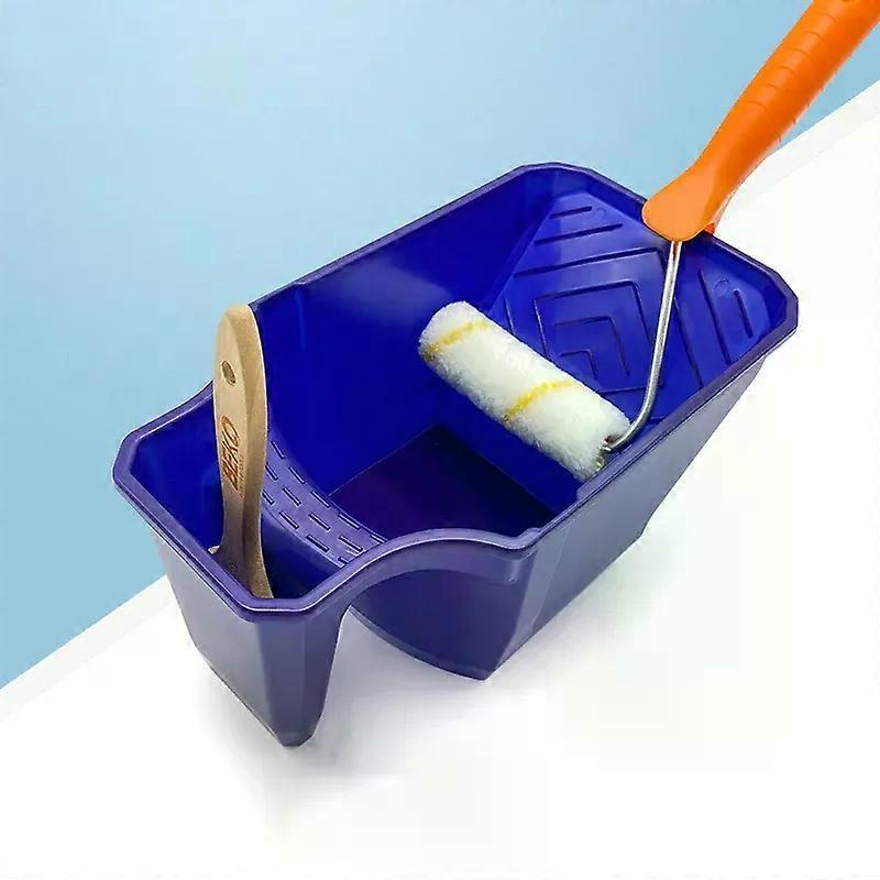 4-inch Handheld Paint Cup With Roller Holder - Durable PP Material Large Capacity Convenient For Brushes And Rollers