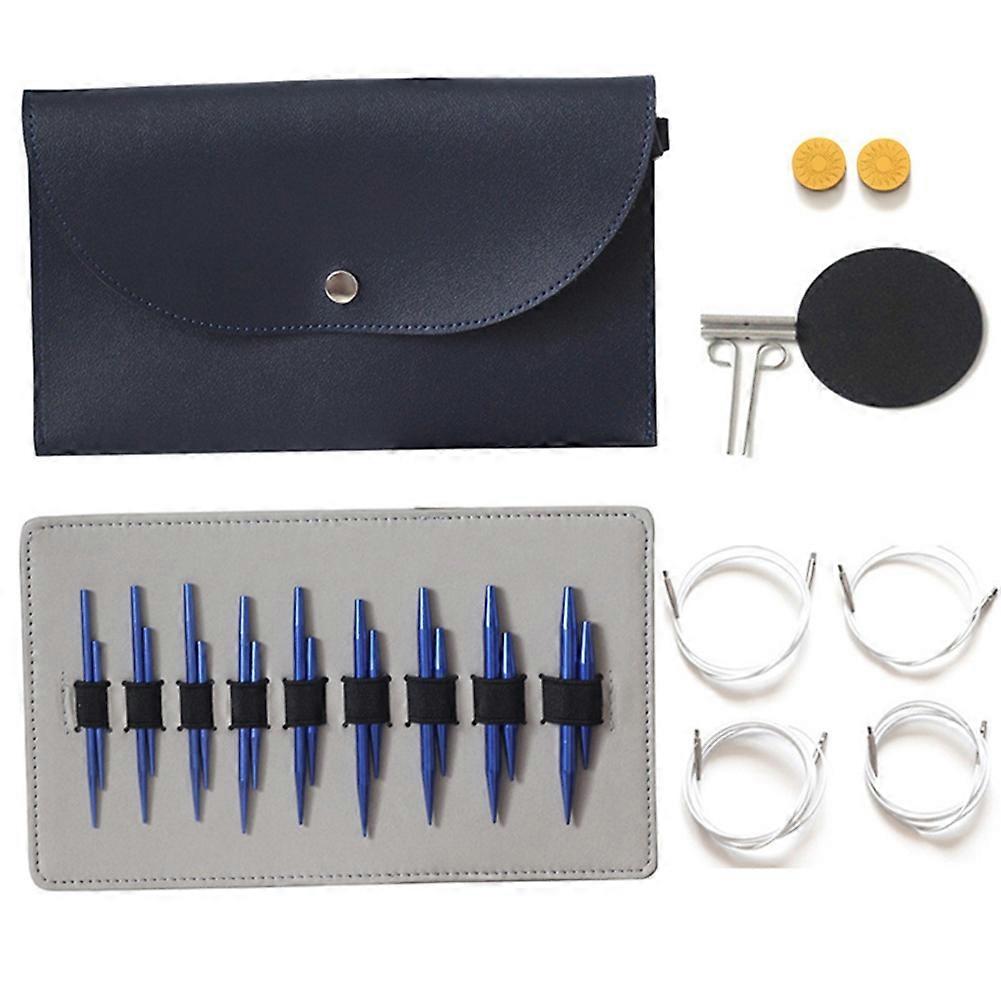 5+8 Sleeve Needle Aluminum Oxide Removable Circular Needle Set Interchangeable Circular Needle Knitting Tool
