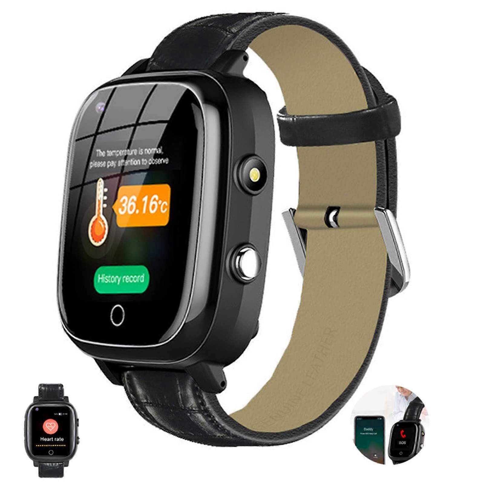 Senior GPS Smart Watch for Elderly with Fall Alert, 4G Video Call, IP67 Waterproof, SOS Function