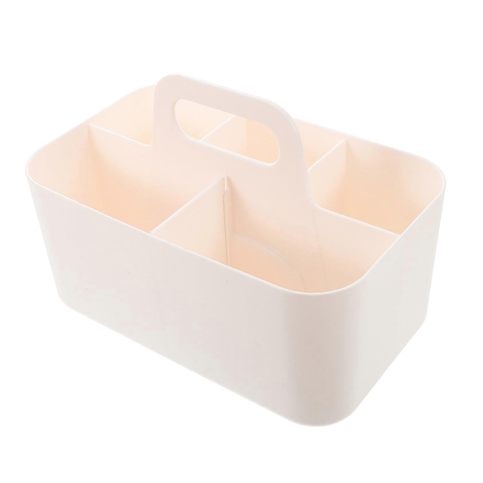 Desk Organizer with Handle, MultiCompartment Plastic Storage Caddy for Classroom, Office and Home