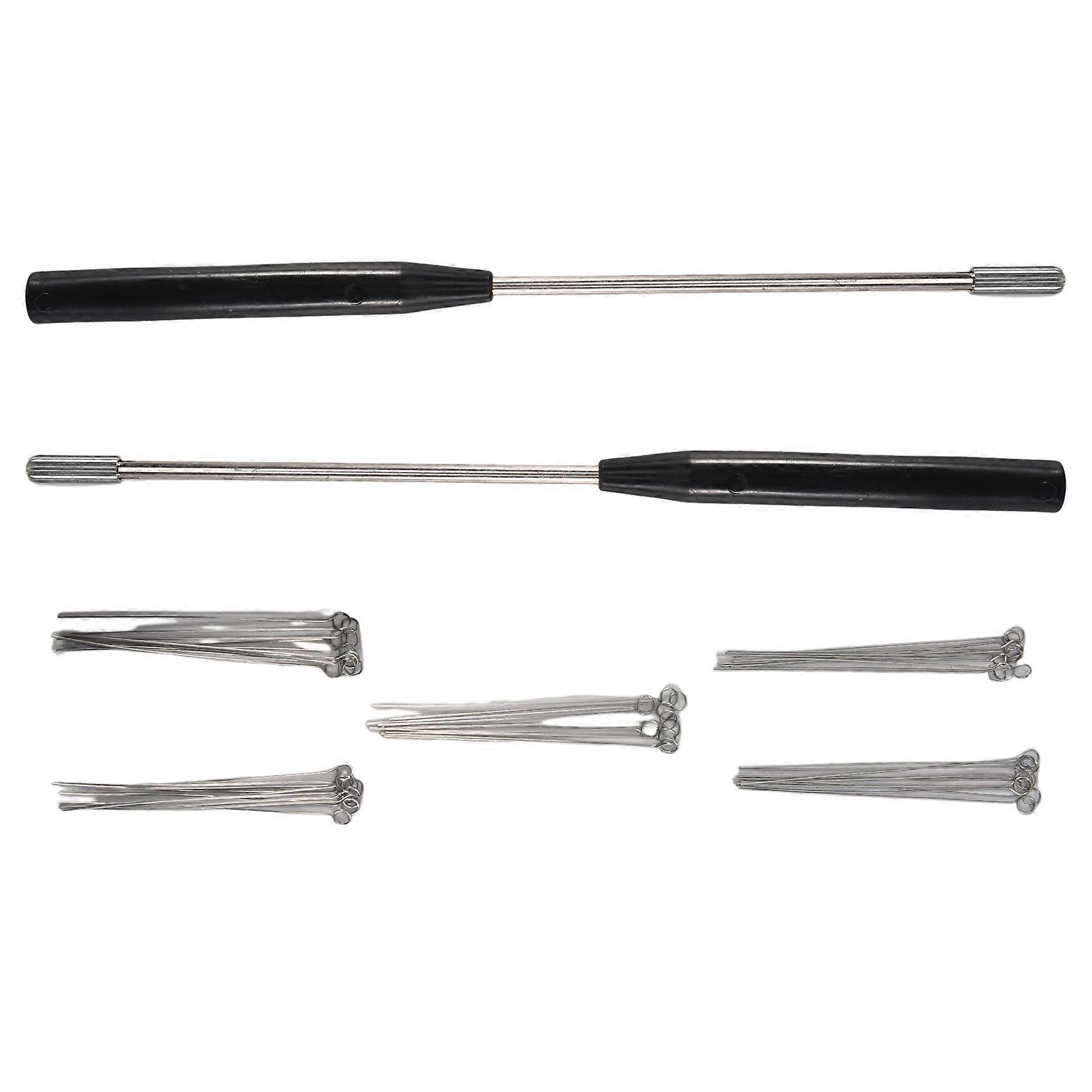 2PCS Reusable Inoculating Loop Holders with 50Pcs 10UL Nichrome Needle Tips Inoculation Loop for La