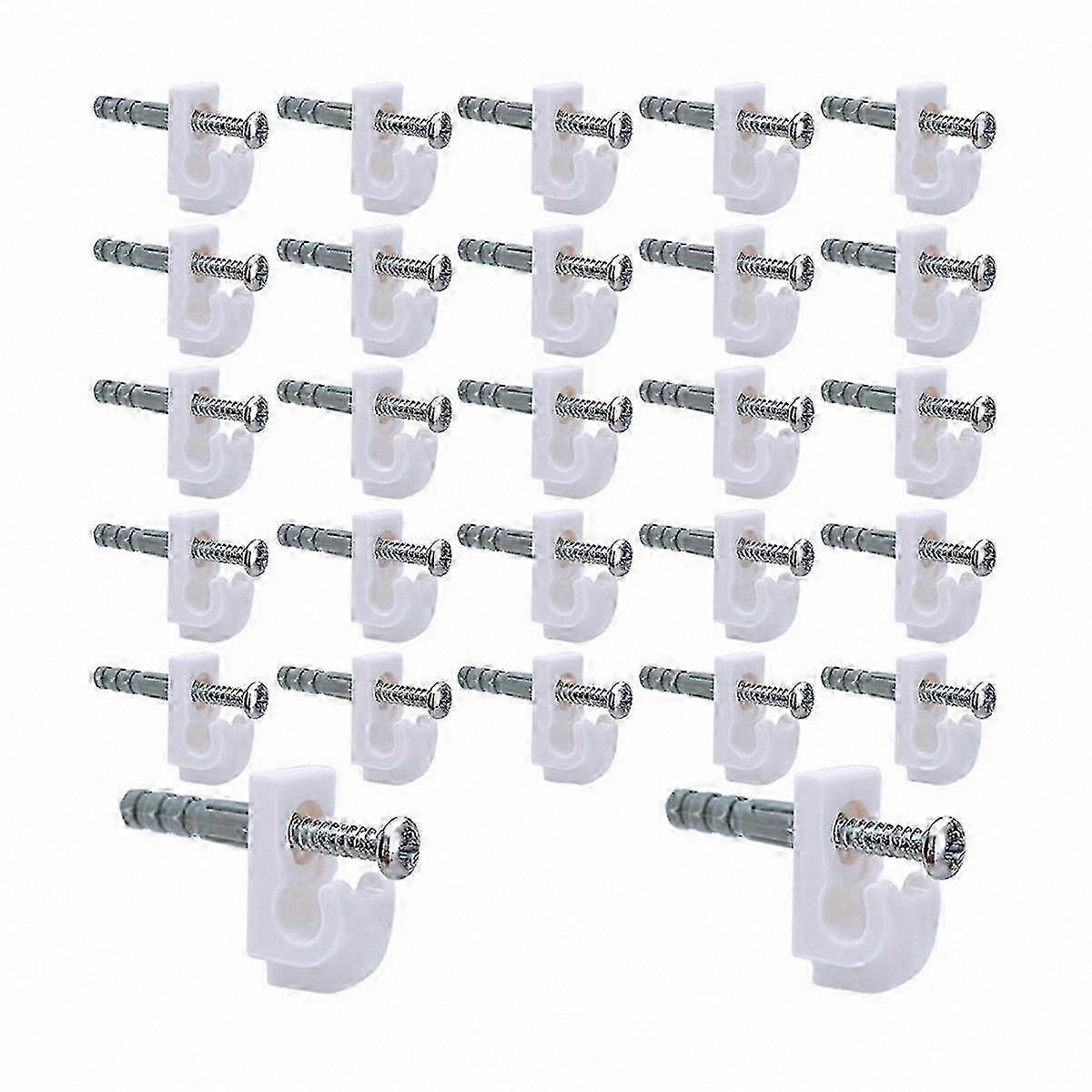 30 Sets Wire Shelf Brackets with Loop Clips for Closet Shelves and Wall Mounting Solutions