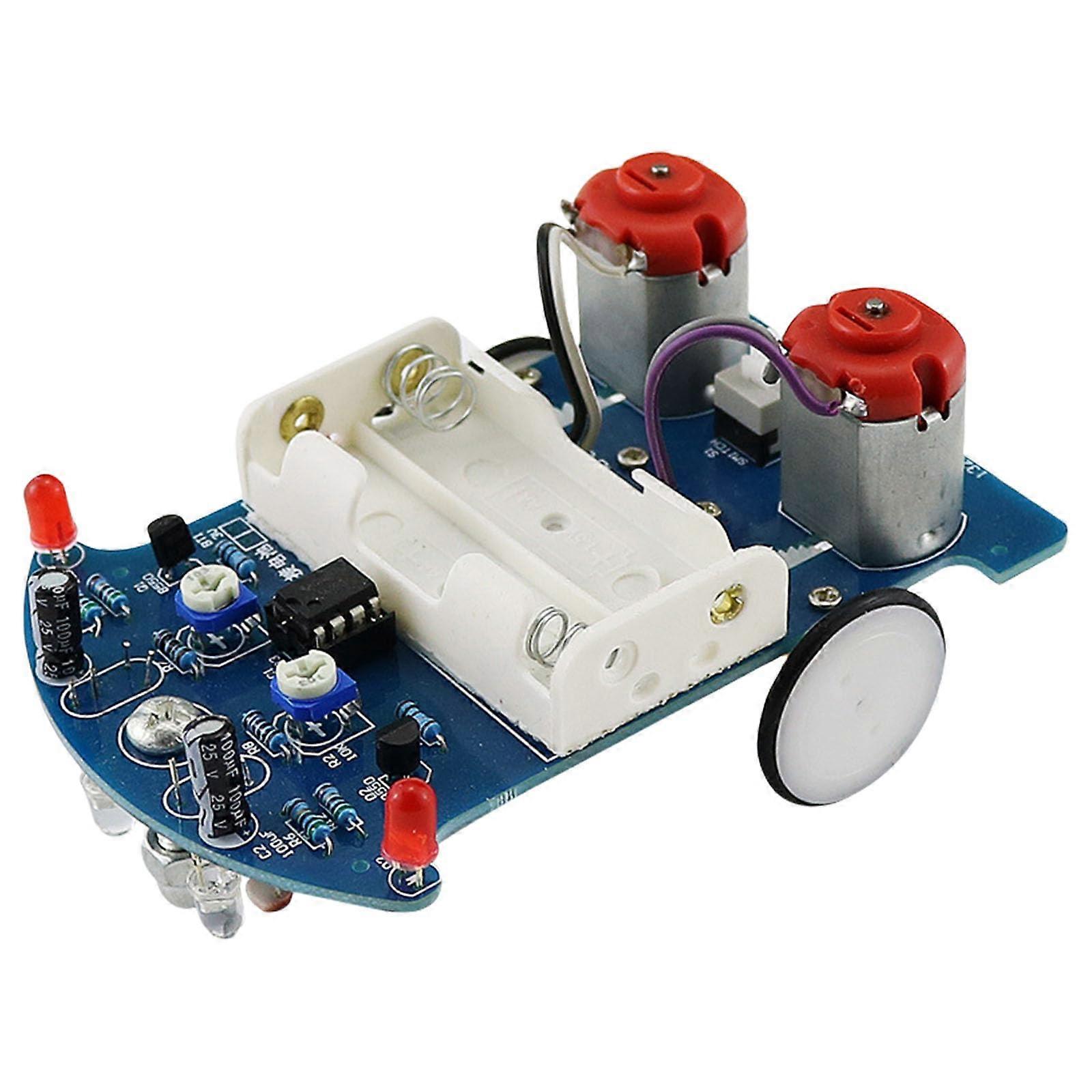 Line Following Robot Kit for Beginners with Smart Line Detection, Easy Soldering Practice STEM Learning Car