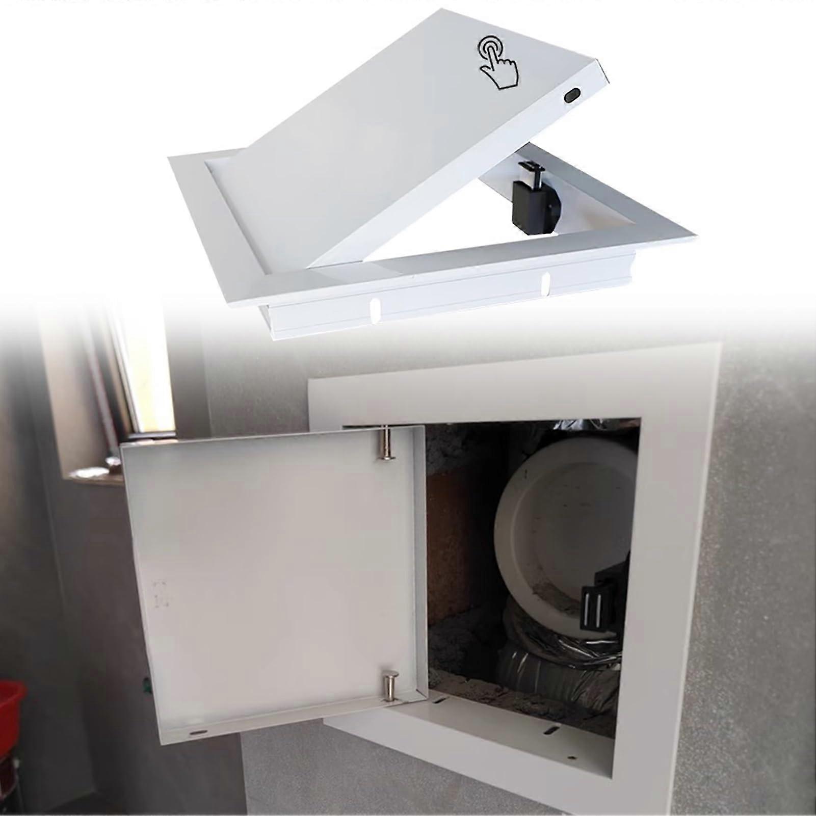 8x12 White Access Panel Door with Spring Loaded Metal Hatch for Wall Inspection and Cable Access