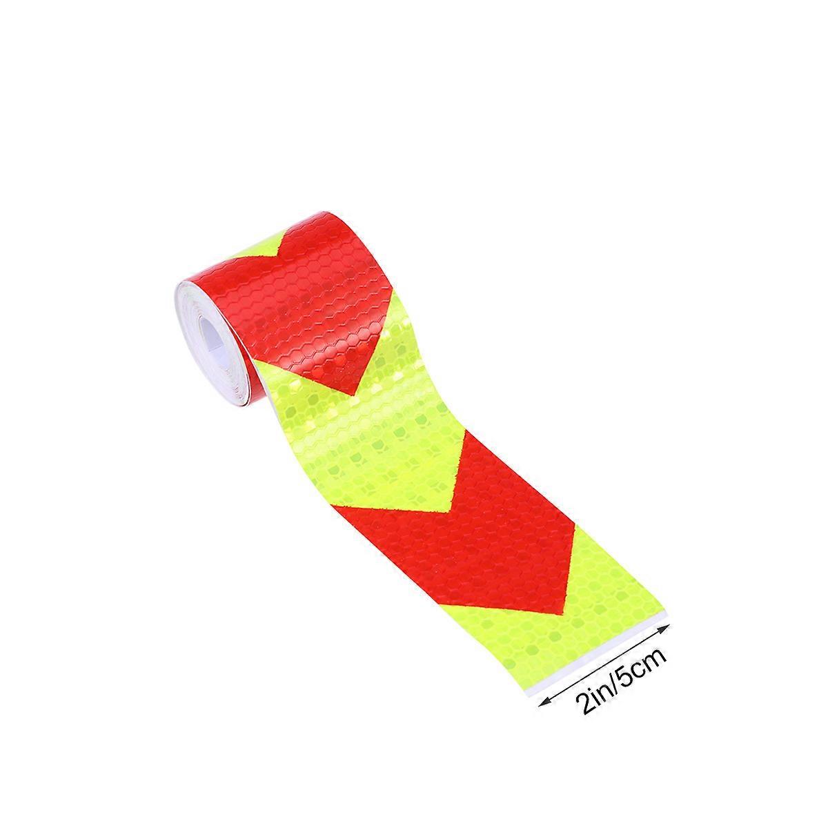 Fluorescent Security Sticker Warning Tape for Warning 3Pcs Nighttime Conspicuous Arrow