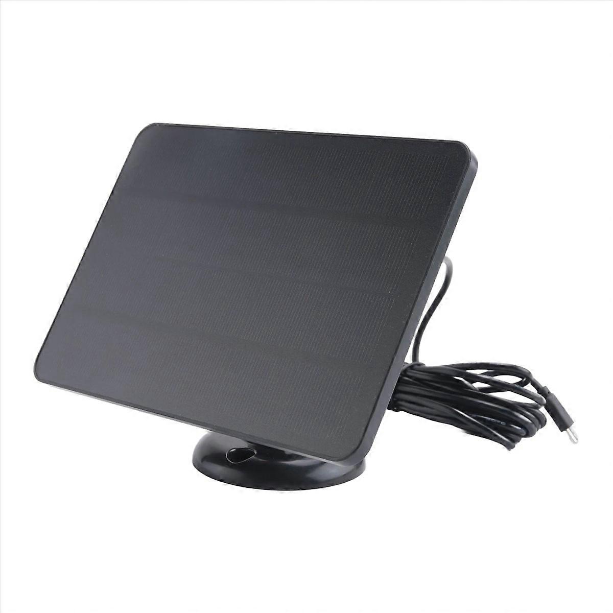 Waterproof 10W Solar Panel Charger with Charging Cable,Black