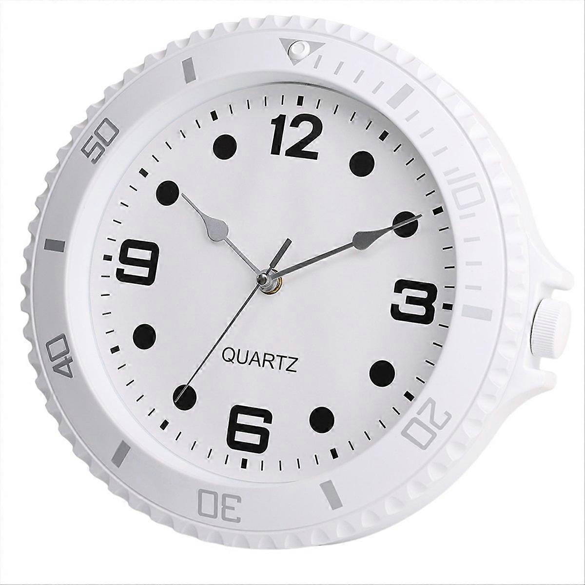 Wall clock modern design silent quartz needle wall clock White