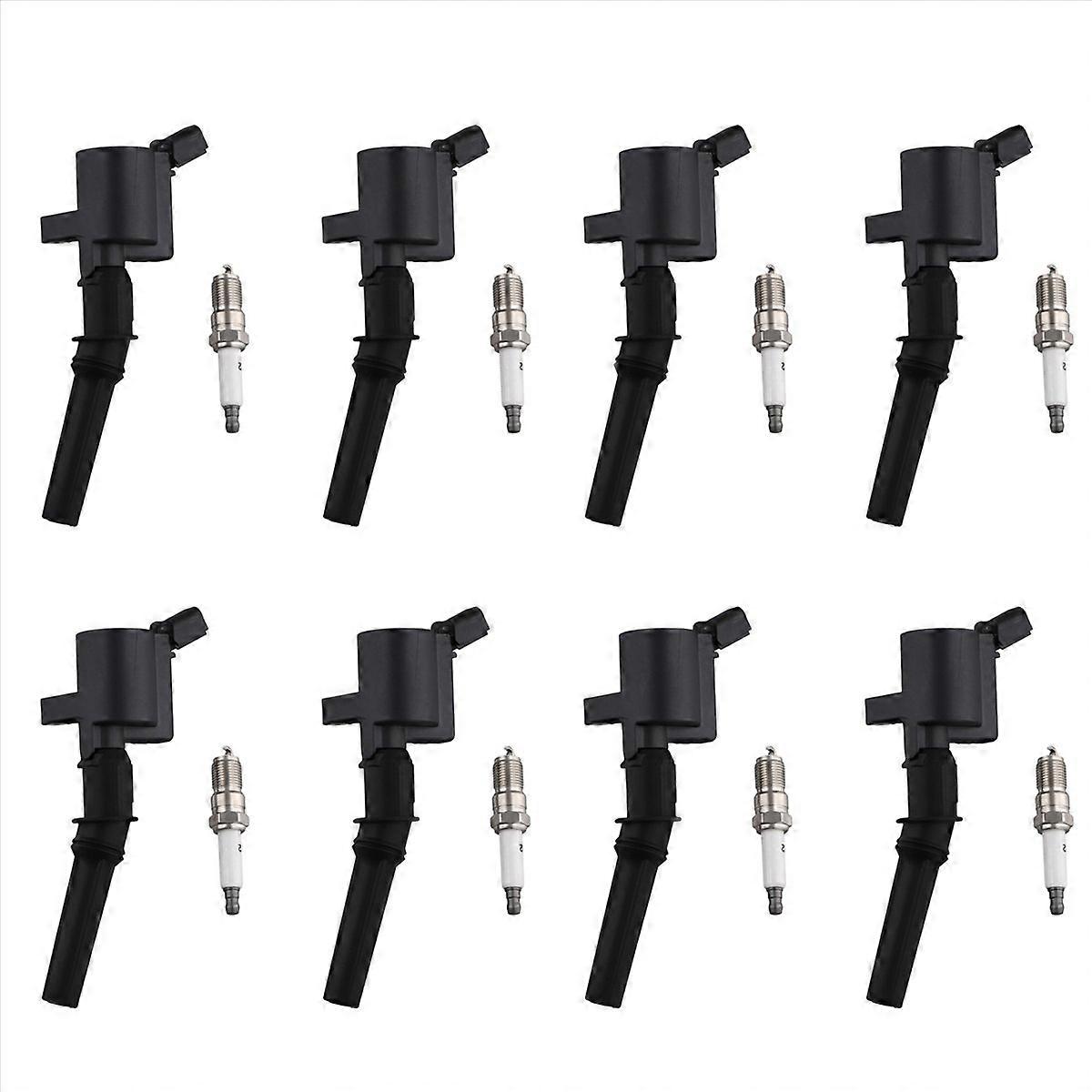 8 Ignition Coil + Spark Plug Fit for 