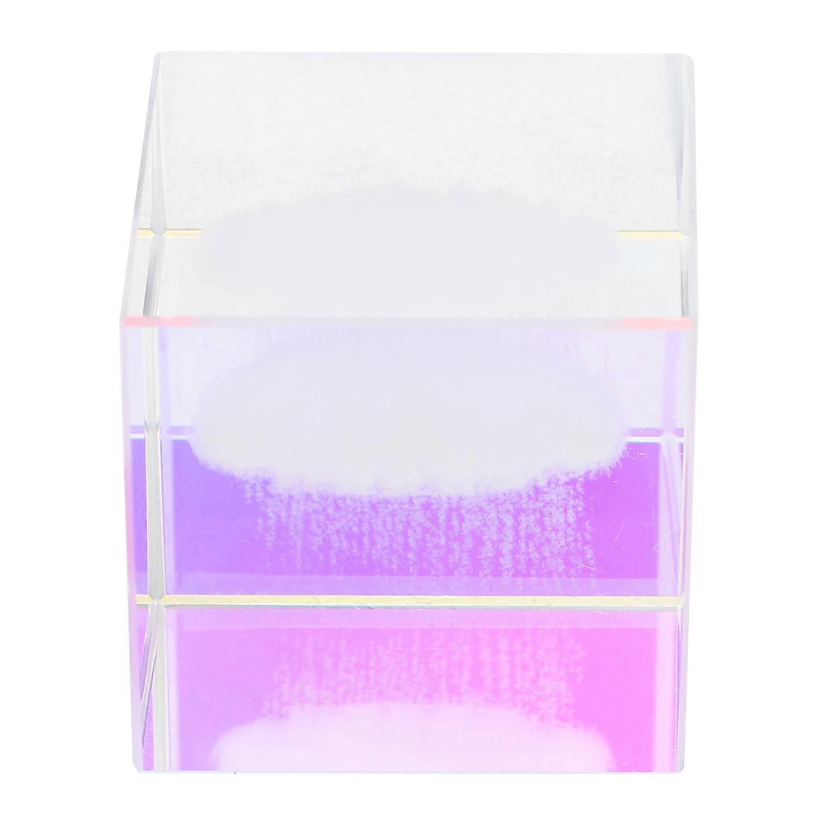 Inner Engraved Purple Crystal Cube Rain Cloud Paperweight Decorative