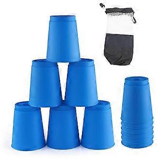 12Pcs Kid Quick Stacking Cups Set Mini Speed Training Game XKS