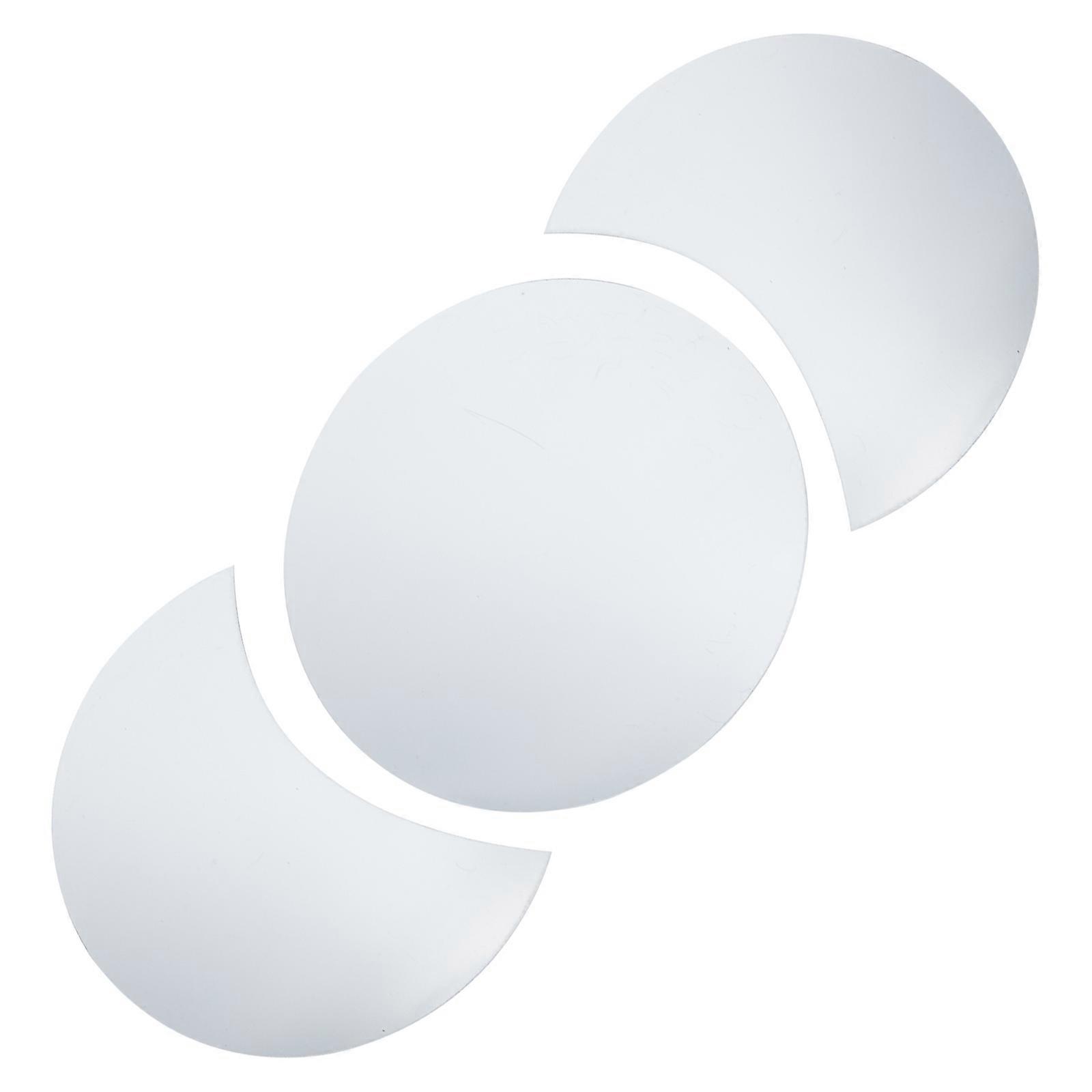 Moon Mirror Surface Sticker Wall Decor for Decor 5Sets Silver
