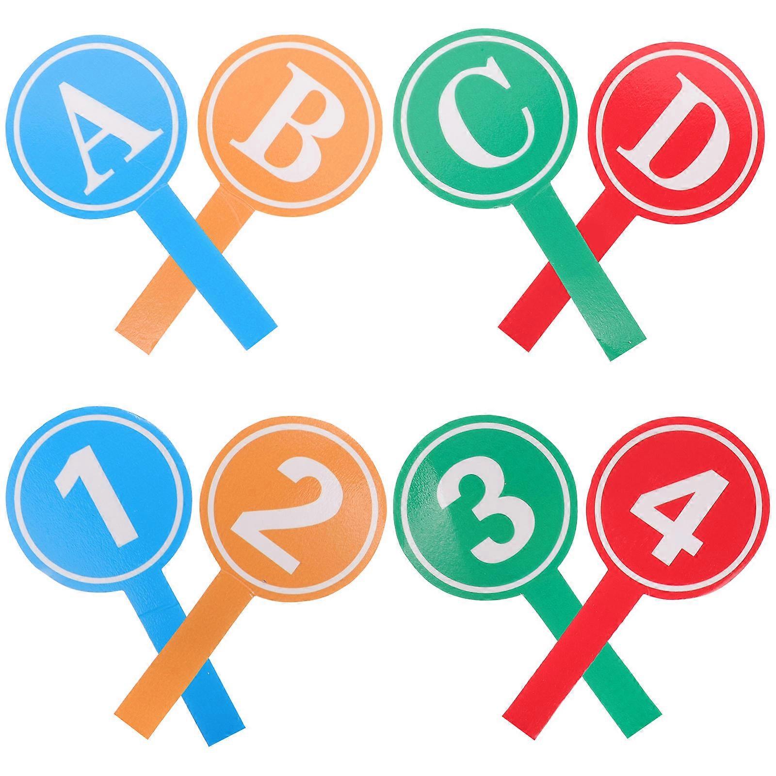 Assorted Color Answer Paddle Handheld Paddle for Game Voting 1Set