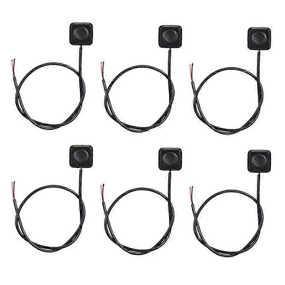 6Pc Momentary Switch Momentary Push Button on Off Switch 12V 24V Surface Mount Mini Button Switch Durable Easy Install