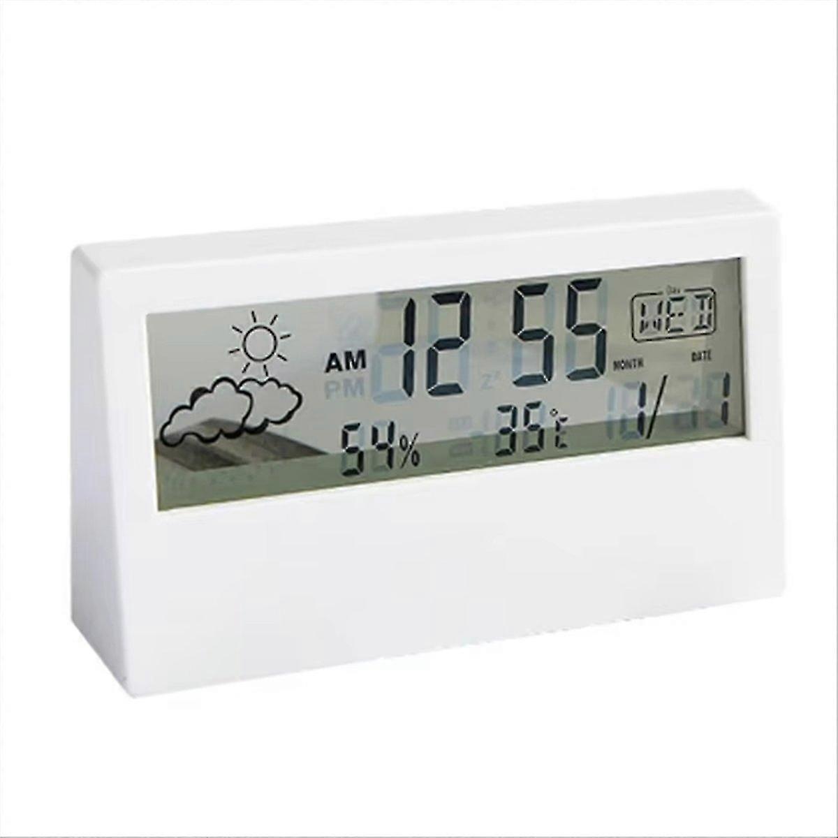 LED Thermometer Thermo-Hygrometer Multifunction Electronic Temperature Humidity Meter Weather Statio