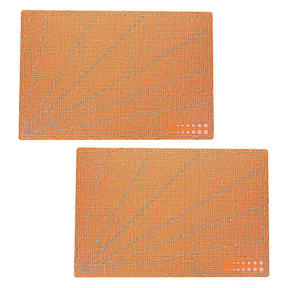 10Pcs Rectangular Precision Cutting Mats, Orange, For Sewing, Quilting & Creative Projects, Easy To Clean