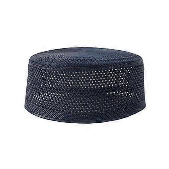 Men Top Hat with Mesh Design Ethnic Style Strong Breathability Solid Color Hat Outdoori