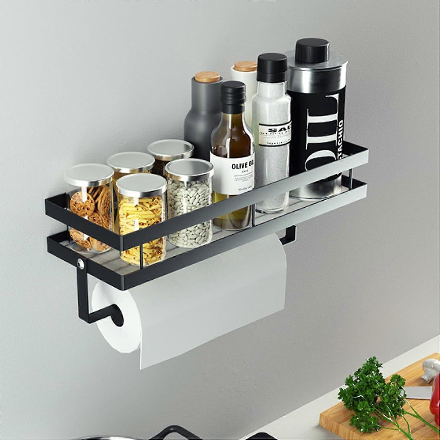 Hanging Spice Rack with Kitchen Tissue Holder