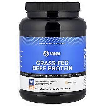 Designs For Health, Designs For Sport®, Grass-Fed Beef Protein, Vanilla, 1.8 lbs (810 g)