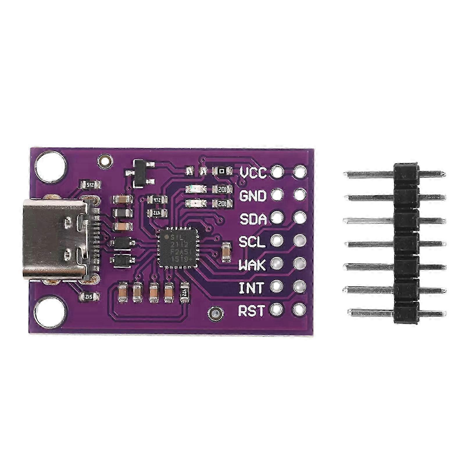 CP2112 Evaluation Debugging Board CP2112 Debug Board Type C USB to SMBus I2C Communication Module Dongle Data Recording