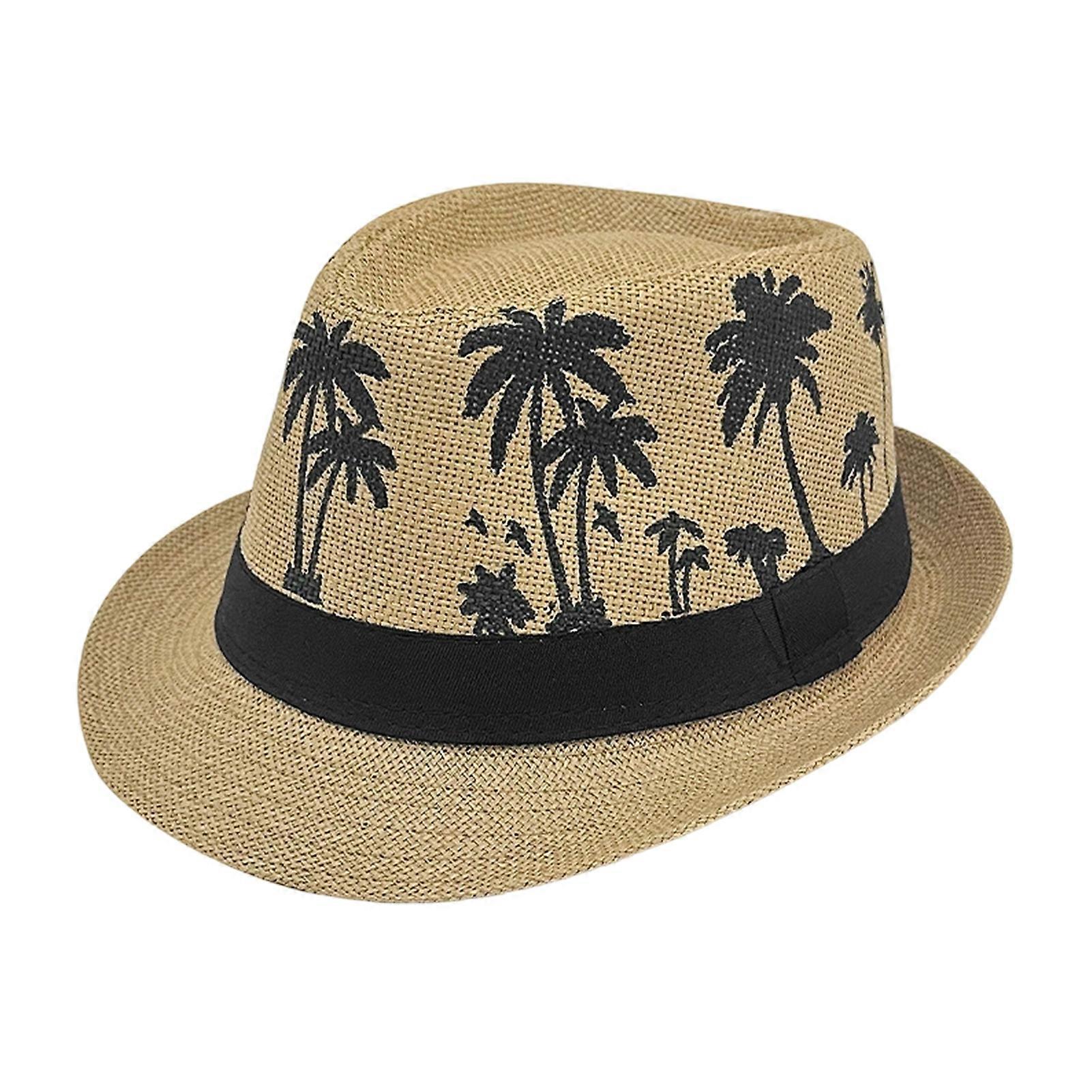 Vacation Beach Hat Coconut Tree Straw Woven Sun Hat