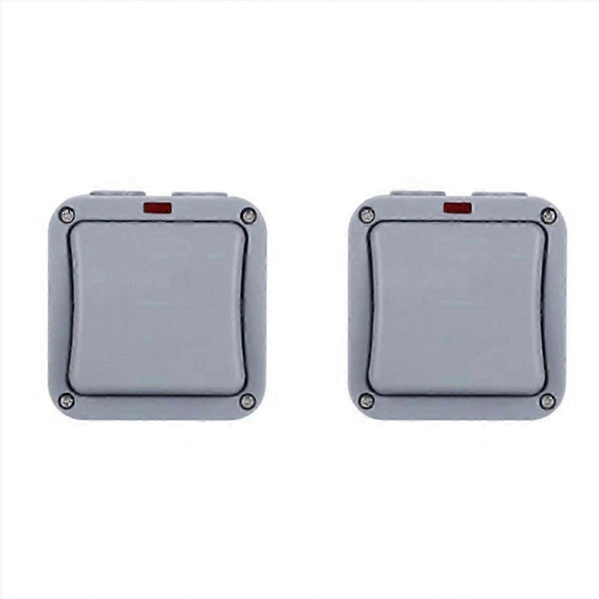 IP66 Wall Electrical Switch 220V Light on Off Security Button (A)