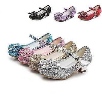 Kinder Lederschuhe Für Mädchen Prinzessin Glitter Kinder High Heel Mädchen Schuhe 3D8