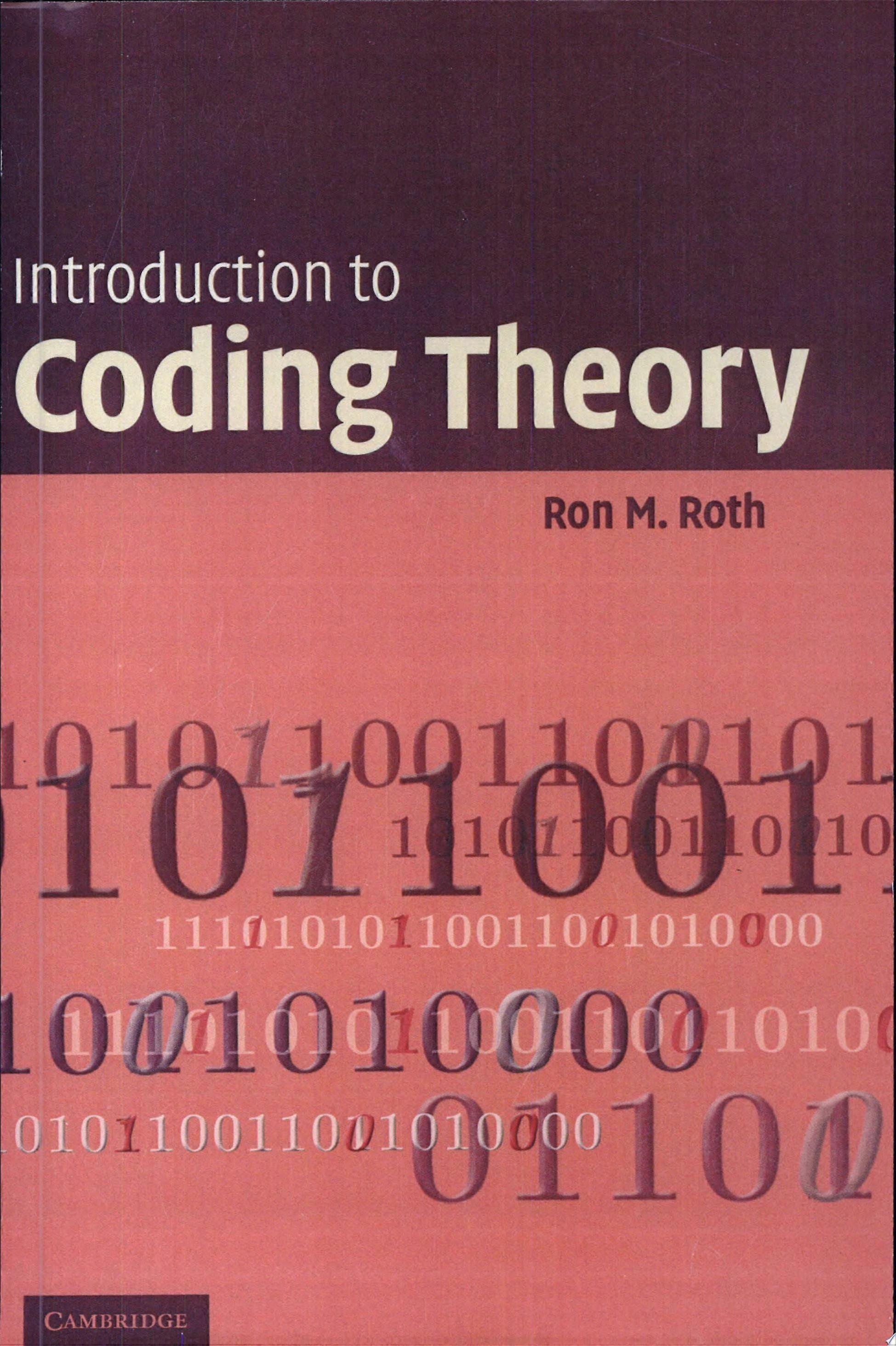 Introduction to coding theory