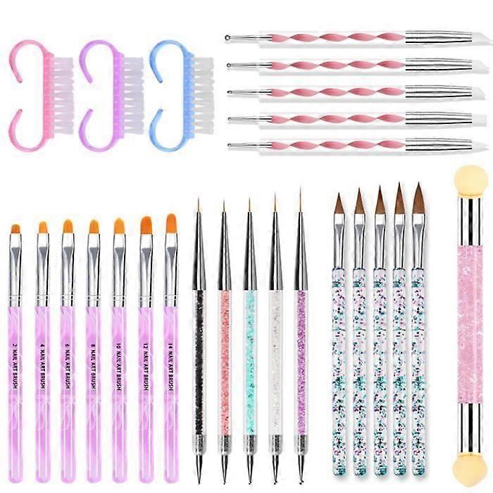 Nail Brushes - Unspecified - 26Pcs - Nylon - Practical - Nail Art