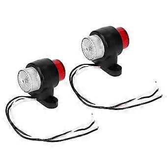 2 Pcs 8 LED Truck Light Side Indicator Lamp Warning Marked for Trailer 10-30V