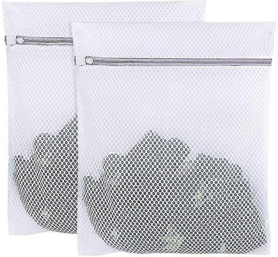 Extra Large Mesh Laundry Bag,2pack Zippered Polyester Laundry Wash Bag