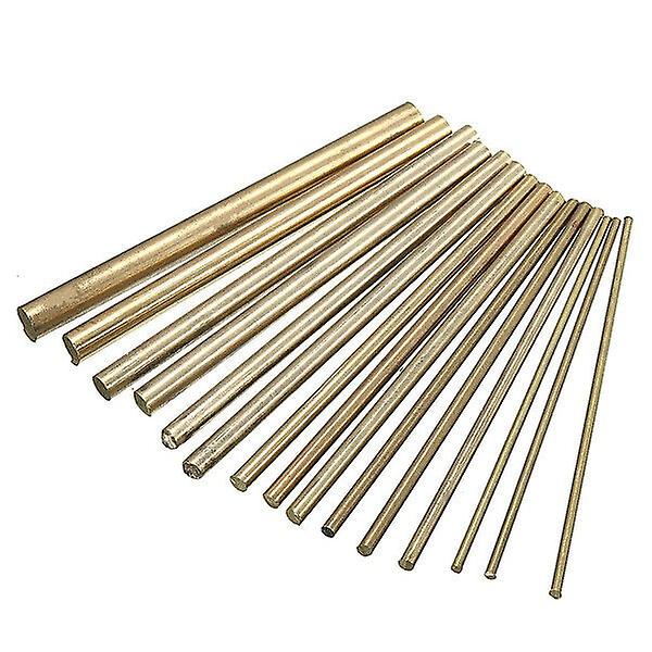 15Pcs 2-8mm Diameter Cylinder Brass Rod Bars Length 100mm