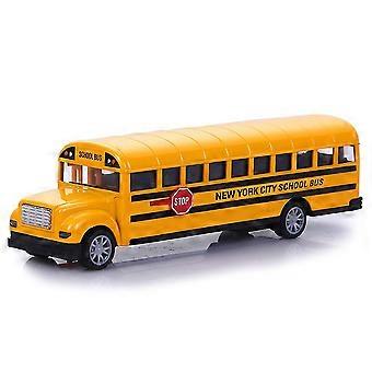 Die-cast pull-back school bus model - 1:32 scale yellow school bus decoration, door opening - die-cast alloy vehicle model toys, crafts, creative gift