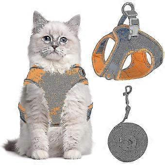 Arnés de gato para gatos, arnés de gato a prueba de brotes, arnés de gato, ajuste -