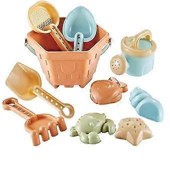2024 New,10pcs Sand Toys Beach Toys Sand Molds Beach Shell Bucket Shovel Rake Sand Play Set For Kids Toddlers February3 Newway_Special Gift