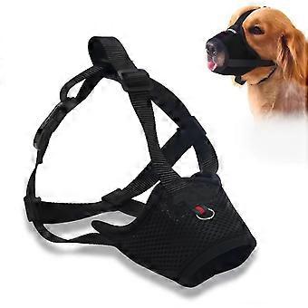 Museruola per cani di taglia grande, museruola traspirante in rete per cani di taglia media, anti-morso, anti-masticazione, per la toelettatura, 4 taglie, protezione per la bocca del cane con cinturino regolabile, tutte
