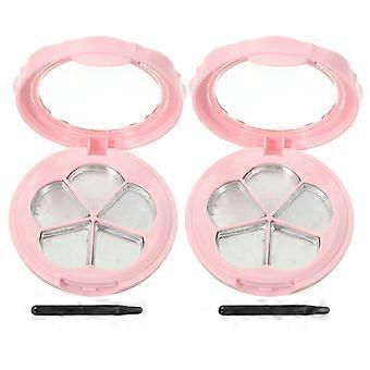Plastic Makeup Dispenser Lipstick Box for Storage 4Sets Pink