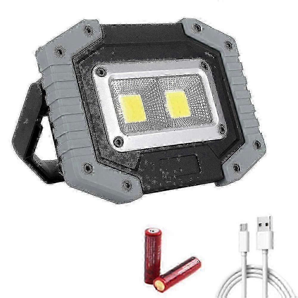 Rechargeable COB LED Work Light - Portable & Waterproof Floodlight for Use