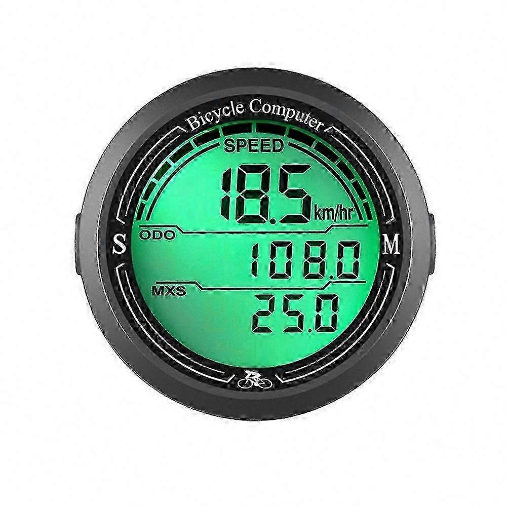 Bike Computer with Backlight Screen, Waterproof Round-Shaped Cycle Odometer