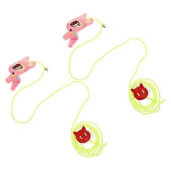 Jouet suspendu élastique pour chat, lot de 2 peluches pour chatons à exciter.