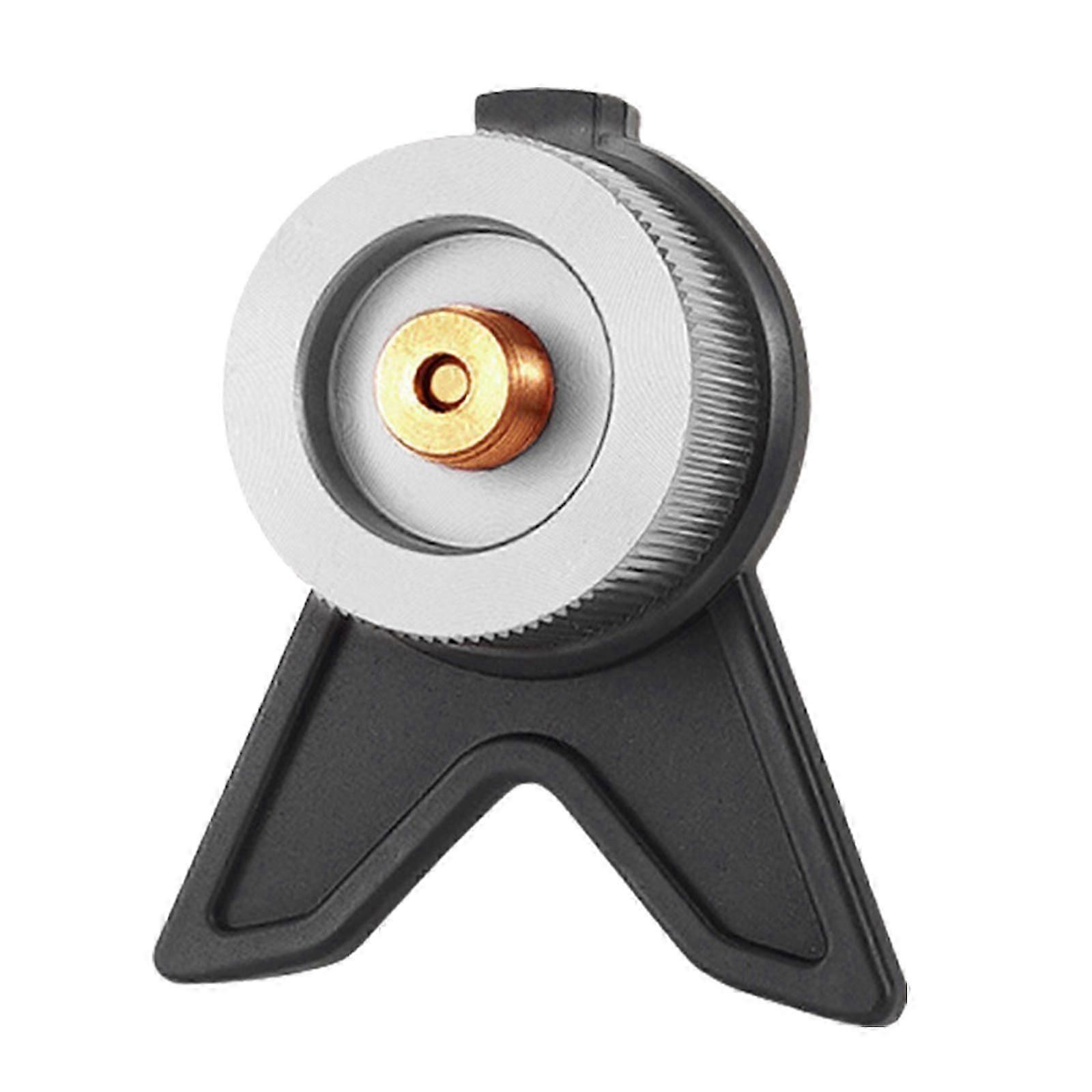 Gas Tank Adapter with Fixed Bracket, Camping Stove Conversion Head, Self-Locking Stove Head, Grey