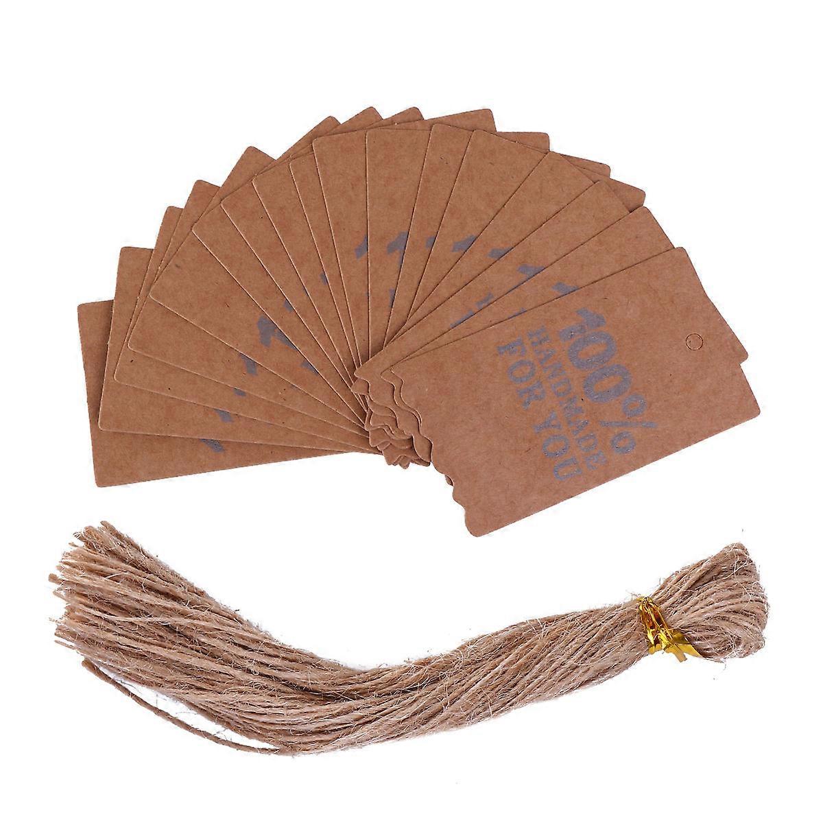 Brown Kraft Merchandise Hangtag for Packaging 2Sets with Twine String